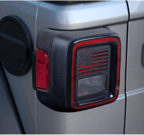 JeCar Tail Light Cover US Flag Taillight Guard Compatible with Jeep Wrangler 2018-2023 JL & Unlimited (Factory OEM Halogen Tail Light ONLY)...