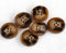 50PCS 5/8 inch (15mm) Suit 4-Hole Buttons Overcoat Resin Brown Color Buttons Crafts DIY Projects...