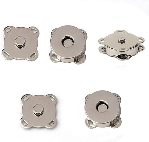 20 Sets Magnetic Snaps Button for Purse Handbag Wallet Overcoat Bag 19 mm Silver Fasteners Snap Buttons (19mm)...