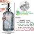 JASAI 18 Oz Vertical Stripes Kitchen Soap Dispenser with 304 Rust Proof Stainless Steel Pump, Refillable Liquid Soap Dispenser for Bathroom, Kitch...