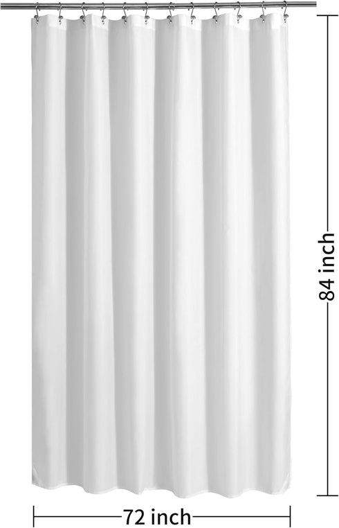 ALYVIA SPRING Extra Long Fabric Shower Curtain Liner Waterproof - 72" x 84", Soft & Lightweight XL Shower Curtain with Magnets, Machine Washable -...