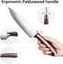 Japanese Chef Knife, Professional 8 Inch Kitchen Knife, Japanese High Carbon Stainless Steel Super Sharp Cooking Knives and Ergonomic Solid Wood H...