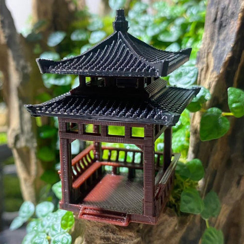 GANAZONO Mini Pagoda Statue Miniature Japanese Garden Pavilion Aquarium Fish Tank Micro Landscape Ornament for Fairy Garden Accessories S...