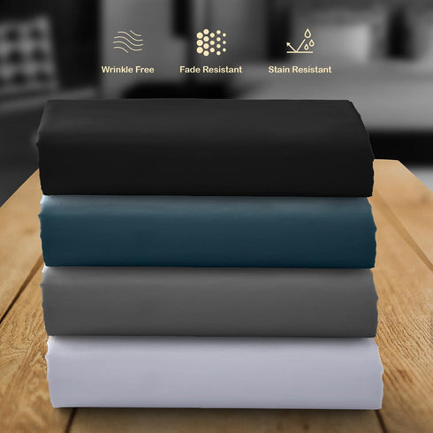 Lux Decor Twin XL Fitted Sheet - Soft Microfiber Bottom Sheets - Upto 16 Inches Deep Pocket Fitted Sheet Only- Wrinkle, Fade & Shrinkage Resistant...