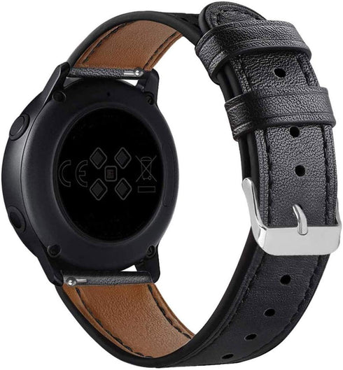 Leather Bands Compatible for Samsung Galaxy Watch 7 FE 6 5 4 Band 40mm 44mm, Watch 5 Pro 45mm/ 6 4 Classic 42mm 46mm 43mm 47mm/Active 2, 20mm Comf...