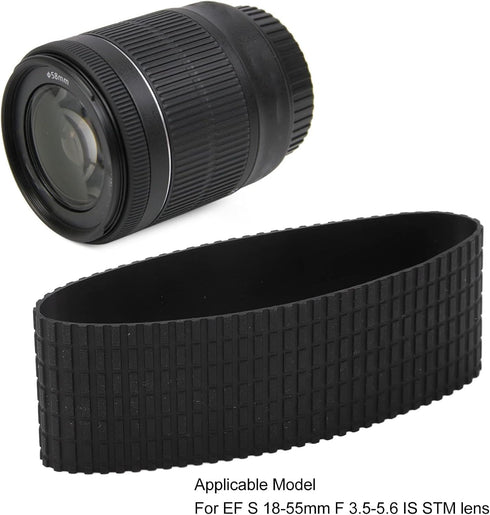 Lens Zoom Grip Rubber Ring, Lens Grip Rubber Circle Zoom Lens Ring Lens Replacement Parts Compatible with EF S 18?55mm F 3.5?5.6 is STM Lens...