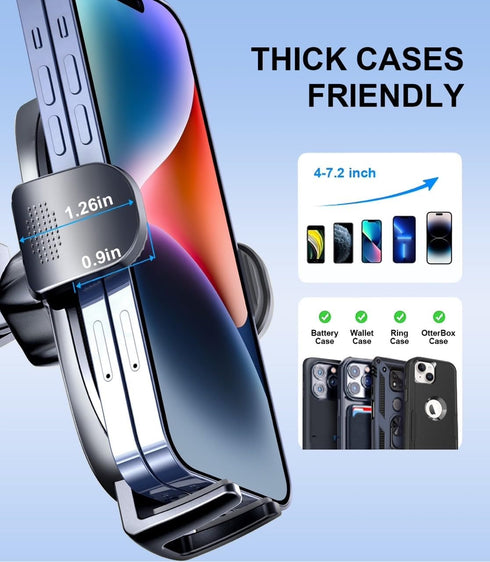 Car Phone Holder, Universal CD Slot Phone Mount, Hands Free Automobile Cell Phone Stand, 360° Adjustable Phone Mount for Car Compatible with All i...