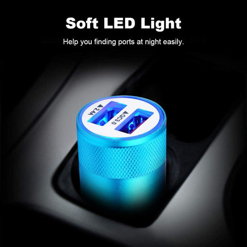 Fast Car Charger, Quick Charging 5.4A/30W Phone USB Car Charger Adapter Rapid Plug 2 Port Cigarette Lighter Charger Flush Compatible Samsung Galax...