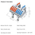 6Set DIN Rail Terminal Blocks, Quick Wiring Cable Connector DIY Splicing Push-in Wire Connectors for Circuit Inline 28-12AWG (2 in 8 Out)...