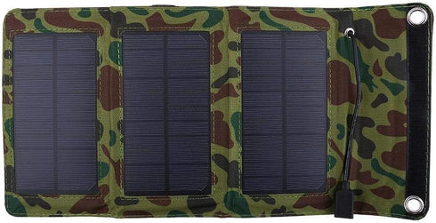 Solar Charger Portable Solar Power Bank with 3 Panels Waterproof Battery Pack for Phone, and More Outdoor Camping 5W 5V Mountaineering Camping Sup...