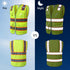 Safety Vest with 9 Pockets Class 2 High Visibility Reflective Vest for Women Men Security Work Wear Meets ANSI/ISEA Standards (KZD-Yellow, 2XL)...