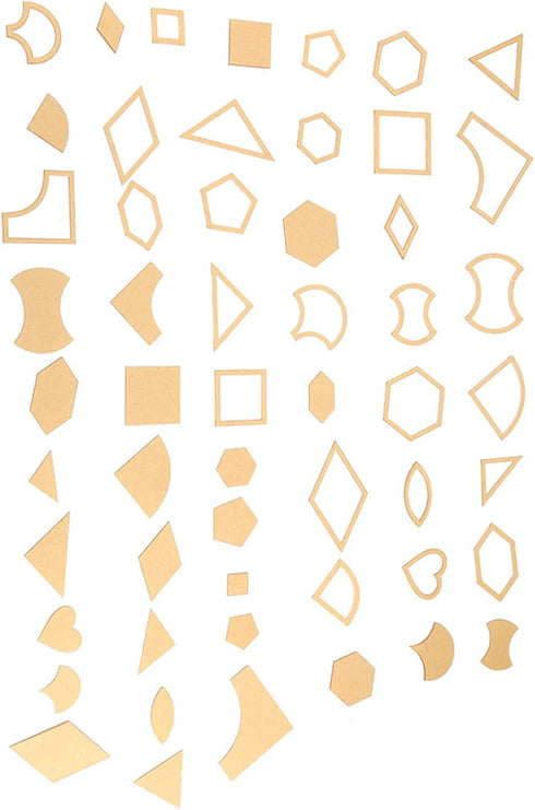AUNMAS 54Pcs Clear Acrylic Pattern, English Paper Piecing Templates Quilting Templates Stencil Template Set Leather Craft Quilting Sewing Tool DIY...
