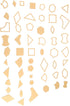 AUNMAS 54Pcs Clear Acrylic Pattern, English Paper Piecing Templates Quilting Templates Stencil Template Set Leather Craft Quilting Sewing Tool DIY...
