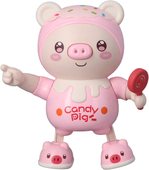 Musical Dancing Pig Toy Cute Entertainment Cool Light Clear Sound Electronic Dancing Pig Toy Play Safe for Home Use (Pink)...
