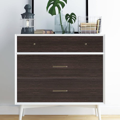 Arthome Peel and Stick Wood Contact Paper Self-Adhesive Brown Walnut Wallpaper,Decorative Vinyl Film for Countertop,Cabinets,Shelf,Drawer Liner,Ea...