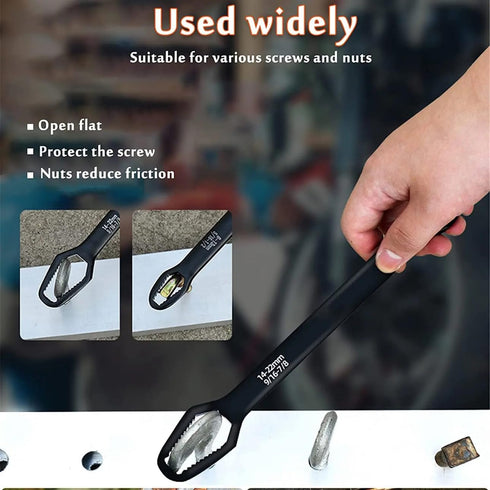 Double-Ended Adjustable Wrench - 5/16-7/8 Inch Multifunctional Universal Self-Tightening Wrench - Perfect for Home Improvement, Plumbing, Mechanic...