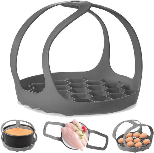 Pressure Cooker Sling, Silicone Bakeware Sling for 3Qt Instant Pot, Multi-function Cooker Anti-scalding Bakeware Lifter Steamer Rack, BPA-Free Sil...