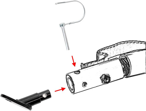 Biange Bike Trailer Hitch Connector, Cycling Adapter Accessories (Black)...