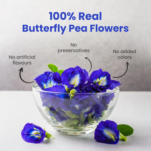 BLUE TEA - Butterfly Pea Flower Tea - 30 Count - Plant Based Tea Bag | ANTIOXIDENT RICH | Flower Based - Herbal Tea - Caffeine Free - Detox Tea - ...