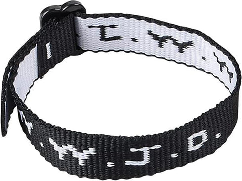 CSIYANJRY99 WWJD Bracelets for Women Men Black Ribbon Jacquard Bracelet...