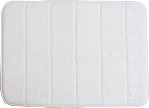 VANRA Small Bath Mat Bath Rugs Anti-Slip Memory Foam Non-Slip Bathroom Mat Soft Bathmat Carpet 15.7" X 23.6" (White)...