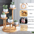 OLizee® 5 Tier Wood Plant Riser Stand Tabletop Tiered Plant Pot Holder Stand Bamboo Succulent Plant Stand Plant Pot Riser Stand Plant Display Hold...