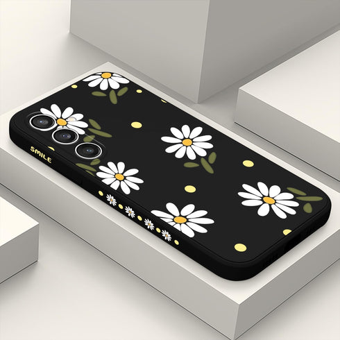 for Galaxy S23 FE Case, Chrysanthemum Creative Side Print Design for Samsung S23 FE 5G Case Soft Silicone Rugged Protective Bumper S23 FE Phone Ca...