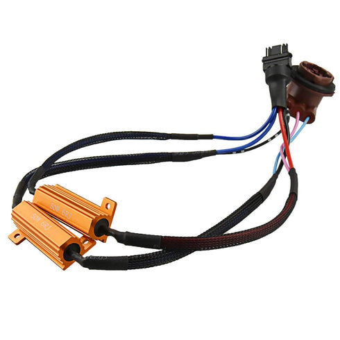 O-NEX 3157 4157 LED Load Resistor Kit 50W 8ohm Turn Signal Bulb Relay Harness Adapter Anti Flicker Error Decoder Warning Canceller...