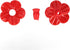 30 Pieces Hummingbird Feeder Replacement Flowers, Bird Feeder Replacement Parts, for Outdoors Hummingbird Feeder Hanging Feeder(Red)...