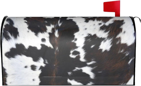 Cow Print Mailbox Covers Magnetic Standard Size Mailbox Wraps Letter Post Mailbox Cover 21" X 18" for Holiday Garden Yard Decor...