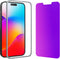 Compatible with iPhone 13/iPhone 14/iPhone 13 Pro Privacy Screen Protector 6.1 inch Display, Purple Gradient Colorful Anti Spy Blue Light HD Tempe...