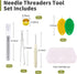 Needle Threaders Tool Set 47 in 1 for Hand Sewing, Sewing Machine, DIY (12 Pcs Needle Threaders + 2 Pcs Seam Rippers + 1 Pc Drawstring Threader+ 2...