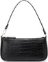 Retro Classic Crocodile Pattern Clutch Shoulder Tote HandBag with Zipper Closure Small Purse for Women...