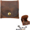 Rustic Leather Moon Pocket Coin Case Genuine Leather Squeeze Coin Purse Pouch Change Holder Tray Purse Wallet for Men & Women - Brown...