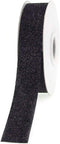 Homeford Firefly Imports Glitter Ribbon Wrapping, 7/8-Inch, 25 Yards, Black, 7/8"...