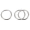 uxcell Stainless Steel O Rings, 3pcs 50mm(1.97") Outer Dia. 5mm Thickness Multi-Purpose Metal Welded O-rings Round Rings for Hardware Luggage Acce...
