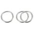 uxcell Stainless Steel O Rings, 3pcs 50mm(1.97") Outer Dia. 5mm Thickness Multi-Purpose Metal Welded O-rings Round Rings for Hardware Luggage Acce...