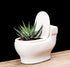 Ceramic White Toilet Plant Pot/Bonsai Pot/Flower Pot/Succulent Planter 4.6" Ideal Gifts for Women, Mom or Birthdays...