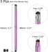 MECCANIXITY 5pcs Stylus Pens for Touch Screens with 2 Extra Tips Dual Rubber Tips Capacitive Stylus Universal Tablet Pen Sensitivity Precision, Pu...