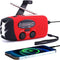 FM/AM/NOAA Weather Radio Hand Crank Self Powered Solar Portable Mini Emergency Survival Radios with 3 LED Super Bright Flashlight 2000mah Battery ...