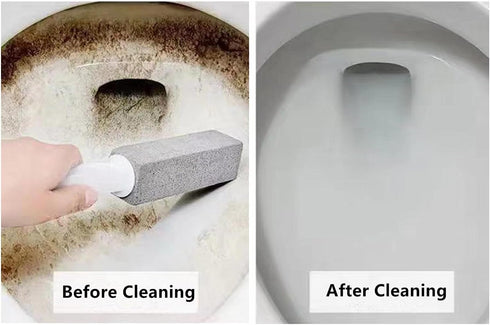 Pumice Stone Toilet Cleaning Brush with Handle Toilet Bowl Cleaner Hard Water Ring Remove for Bath Pool Kitchen Household Cleaning (3 Pack)...