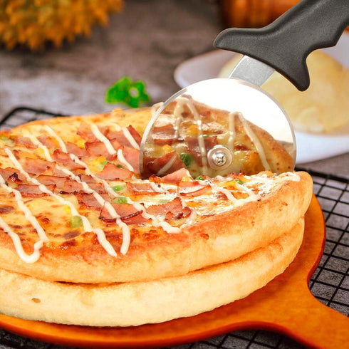 Pizza Cutter Wheel, Stainless Steel Slicer, 9.33-Inch Super heavy 173g, Sharp funny Classic Cutters, Kitchen Gadget with finger guard protects, Fo...