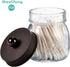 SheeChung 4 Pack Apothecary Jars with Lids, Bathroom Organizers and Storage, Qtip Holders Set, Bathroom Decor, Small Mason Jars for Q-tips, Cotton...