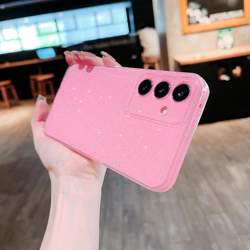 Compatible with for Samsung Galaxy S23 FE Case,Cute Neon Bright Color,Glitter Bling Thin Slim Shockproof Silicone Sparkly Case, Soft TPU Phone Cas...
