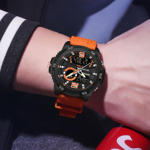 FANMIS Mens Digital Sports Watches Multifunctional 50M Waterproof LED Alarm Backlight Watch...