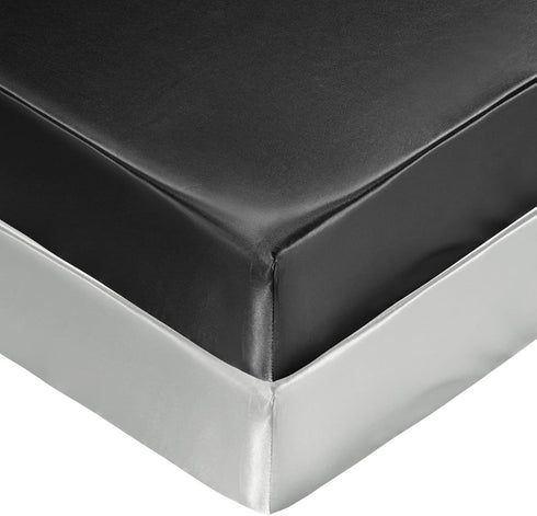 SiinvdaBZX 2 Pcs Satin Mini Crib Sheets 38 x 24In, Silky Soft Mini Portable Crib Sheets Mattress Cover Portable Playard Sheets with 5In Deep Pocke...