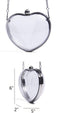 SUKUTU Womens Heart Shape Evening Bag Purse Velvet Party Tote Mini Handbag Clutch Chain Clear Shoulder Bag...
