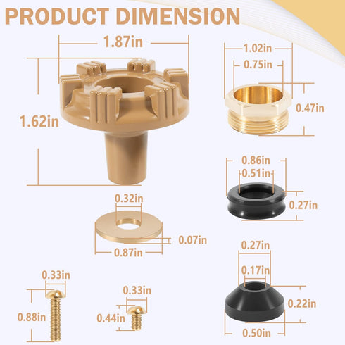 RK-14MH Repair Kit Metal Handle Repair Kit, for Woodford Model 14 Model 18 Outdoor Faucet, Prevent Leaking (7Pcs)...