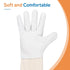 2 Pairs Beekeeping Gloves - Thickened Goatskin Bee Gloves for Men Women - Sturdy Beekeeper Gloves with Canvas Long Sleeves(L)...