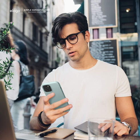 elago Magnetic Silicone Case Compatible with iPhone 12 & iPhone 12 Pro 6.1 inch - Built-in MagSafe Accessories Compatible (Mint)...